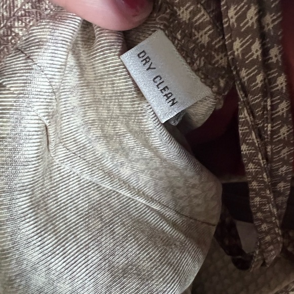 Ellen Tracy Brown and Cream Patterned Trousers - Picture 9 of 11